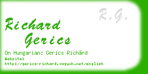 richard gerics business card