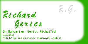 richard gerics business card